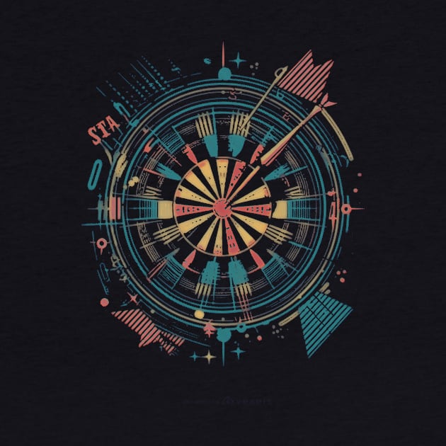 Dartboard Retro Vintage by Visual Vibes